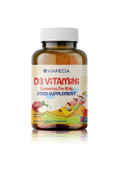 VİAPECİA Jelibon Formunda Vitamin D3 D Vitamini Eksikliği Çocuklarda Büyüme 60 Adet - 2
