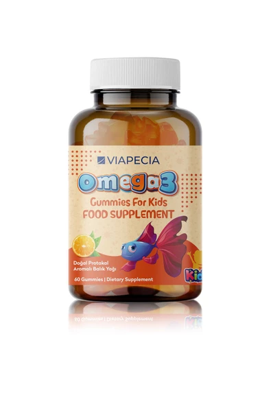 VİAPECİA Çocuklar Için Portakal Aromalı Omega 3 Jelibonlar 60 Adet Beyin Gelişimi - 5
