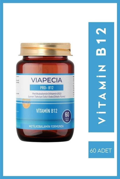 VİAPECİA Pro-b12 Unutkanlık, Odaklanma, Konsantrasyon, Beyin Fonksiyonları B12 60 Adet