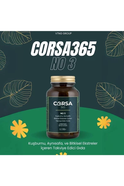 CORSA 365 No 3 Kuşburnu, Aynısafa Ve Bitkisel Ekstreler Vitamin Içeren Takviye Edici Gıda