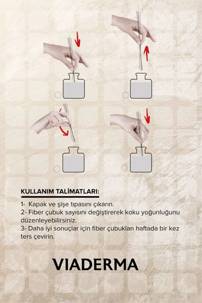 VİADERMA Kare Şişe Kahve Esansı Bambu Çubuklu Oda Kokusu 100 ml - 3