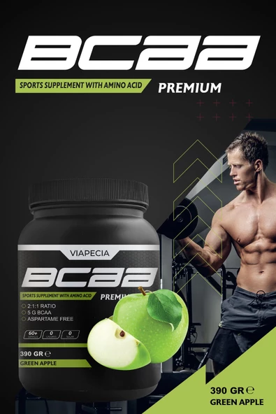 VİAPECİA BCAA Yeşil Elma Aromalı Aminoasit 390 Gr