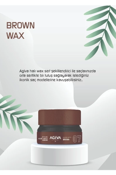 AGİVA POMADE KAHVERENGİ 07 WAX 155ML - Resim 3