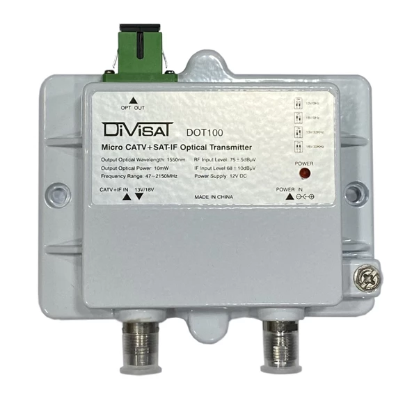 Divisat DOT-100 Fiber Optic Transmitter Catv + Sat 10Mw 47-2150Mhz