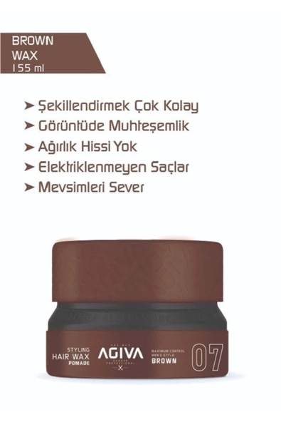 AGİVA POMADE KAHVERENGİ 07 WAX 155ML