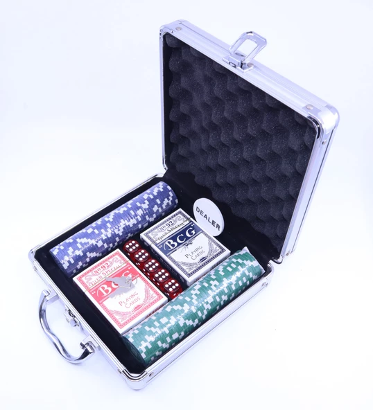 Metal Çantalı 100 Chipli Poker Oyun Seti - 6
