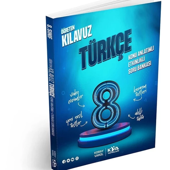KORAY VAROL YAYINLARI 8. SINIF ÖĞRETEN KILAVUZ TÜRKÇE KONU ANLATIMLI ETKİNLİKLİ SORU BANKASI