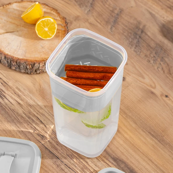 Porsima 1110 Sızdırmaz Kapaklı Detoks Sürahi - Matara & Limonluk, Şerbetlik, Suluk -Şeffaf Gri 2L - Resim 3