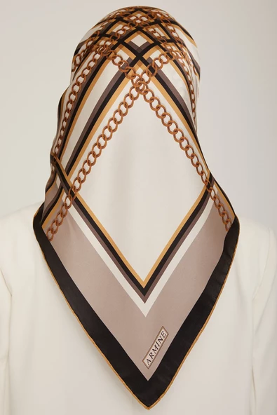 ARMİNE DJ SAF İPEK EŞARP 8845D (S)  (NOSTALJİ SURA) - 4