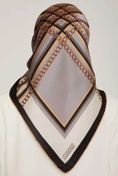 ARMİNE DJ SAF İPEK EŞARP 8845D (S)  (NOSTALJİ SURA) - 12