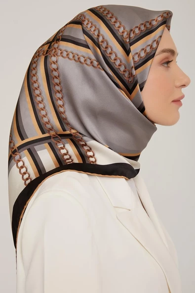 ARMİNE DJ SAF İPEK EŞARP 8845D (S)  (NOSTALJİ SURA) - 9