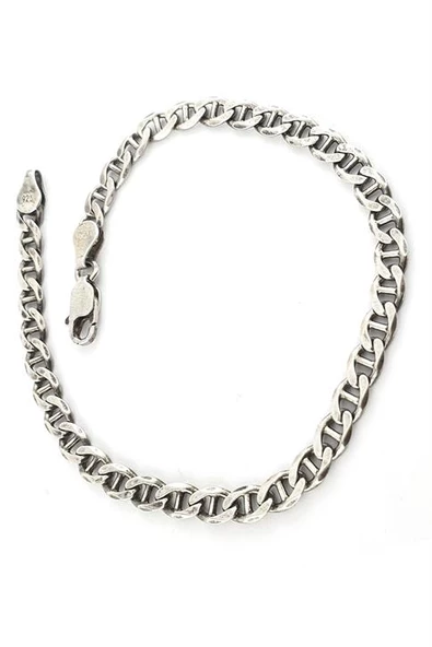 925Ayar Gümüş Gemici Model Zincir Erkek Bileklik ürün görseli