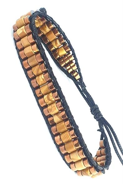 Ağaç Jasper Ve Hematit Taşlı El İşi Tasarım Doğal Taş Bileklik ürün görseli