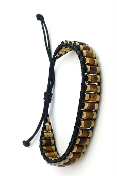 Ağaç Jasper Ve Hematit Taşlı El.İşi Tasarım Doğal Taş Bileklik ürün görseli