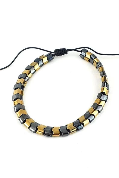 Hematit Taşlı Erkek El İşi Bileklik ürün görseli