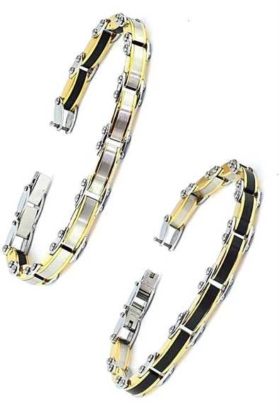 Çift Taraflı Kullanılabilir 316L Çelik Erkek Bileklik ürün görseli