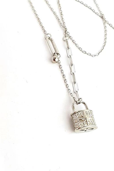 Pırlanta Parlaklığında Zirkon Taşlı Kutup Yıldızı Figürlü 925Ayar Gümüş İtalyan Tasarımı Kolye ürün görseli