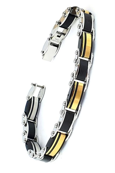 Çift Taraflı Kullanılabilir 316L Çelik Erkek Bileklik ürün görseli