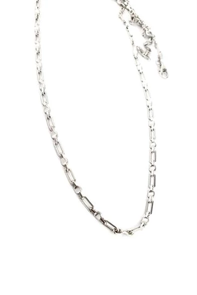 İtalyan 925 Ayar Gümüş Uzun Zincir Kolye ürün görseli