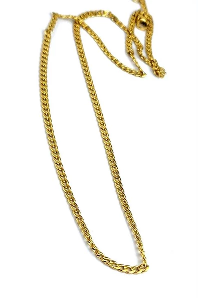 316 L Antı Alerjık Cerrahi Çelik Altın Kaplama Panzer Erkek Zincir Kolye ürün görseli