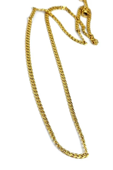 316 L Antı Alerjık Cerrahi Çelik Altın Kaplama Panzer Erkek Zincir Kolye ürün görseli