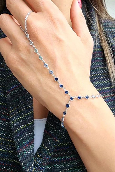 Zirkon Taş Detaylı 925 Ayar Gumuş Şahmeran ürün görseli