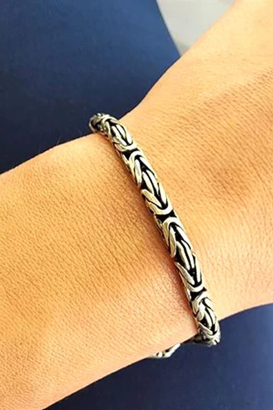 925 Ayar Gümüş Kral Bileklik ürün görseli