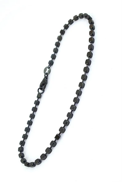 Siyah Rodajli İtalyan 925Ayar Gümüş Tasarım Küpe Erkek Bileklik ürün görseli