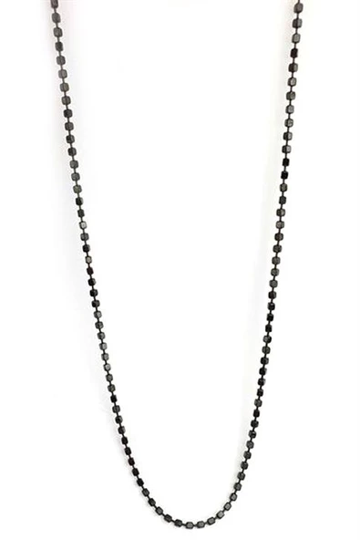 Siyah Rodajli İtalyan 925Ayar Gümüş Tasarım Küp Kolye ürün görseli