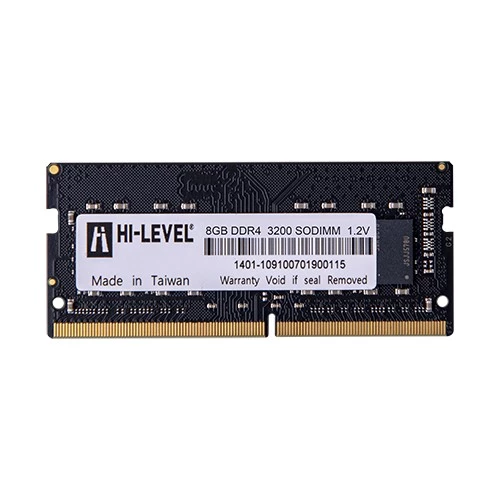 HI-LEVEL 8GB 3200MHZ DDR4 1.2V CL22 SODIMM NOTEBOOK RAM HLV-SOPC25600D4/8G