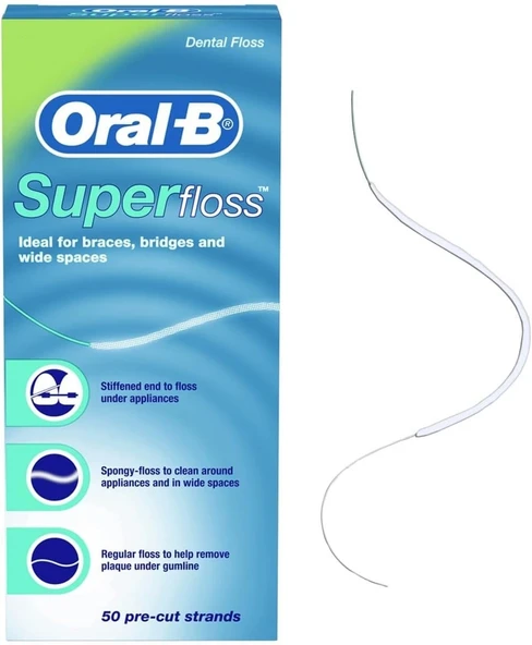 Oral-B Super Floss 50'li Diş İpi