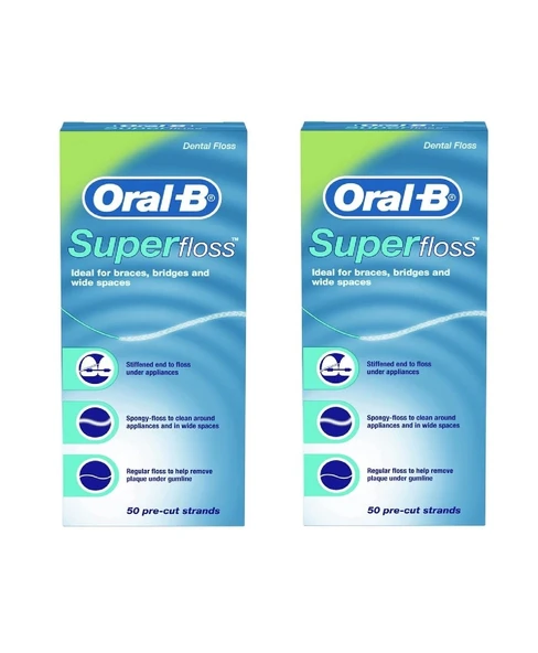 Oral-B Super Floss 50'li 2 Adet Diş İpi
