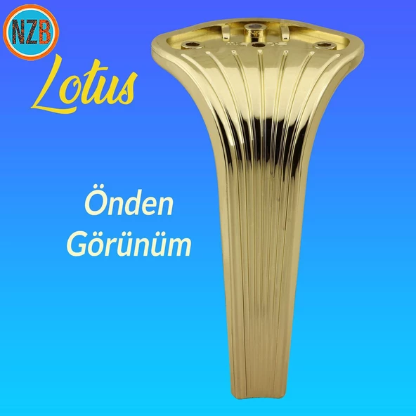 Mobilya Yükseltici Kanepe Sehpa TV Ünitesi Koltuk Ayağı 19 cm Gold Altın Baza Ayak - 3