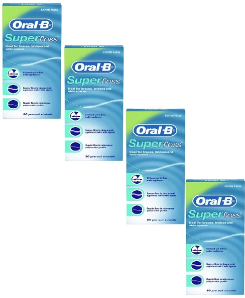 Oral-B Super Floss 50'li 4 Adet Diş İpi