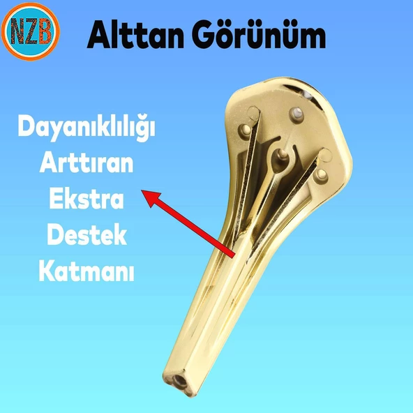 Mobilya Yükseltici Kanepe Sehpa TV Ünitesi Koltuk Ayağı 23 cm Gold Altın Baza Ayak - Resim 3