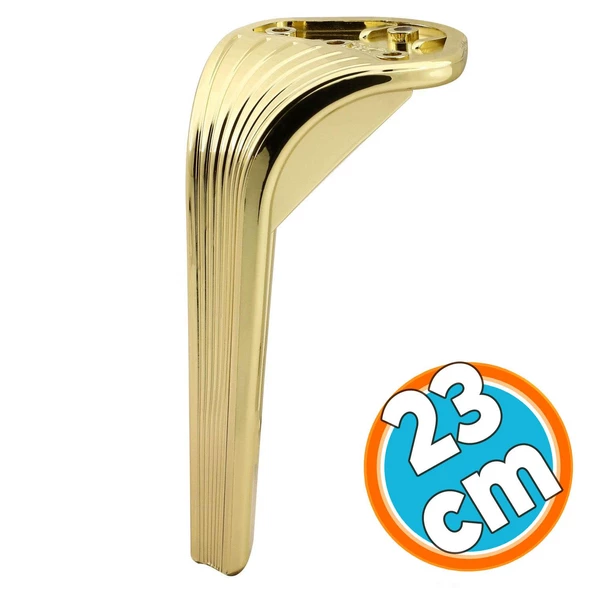 Mobilya Yükseltici Kanepe Sehpa TV Ünitesi Koltuk Ayağı 23 cm Gold Altın Baza Ayak
