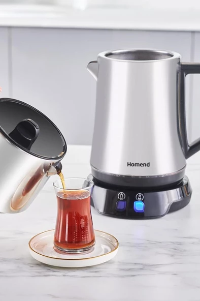 Homend Royaltea Elegant 1776H Parlak Inox Çay Makinesi - 2