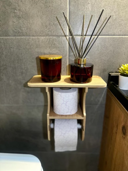 ElisGiftstore Banyo Tuvalet Kağıtlığı Tuvalet Kağıtlık Askısı Tuvalet Rafı Yedek kağıtlık EH025 - 3