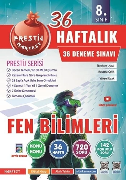 Nartest Yayınları 8. Sınıf Fen Bilimleri Haftalık Deneme - 3
