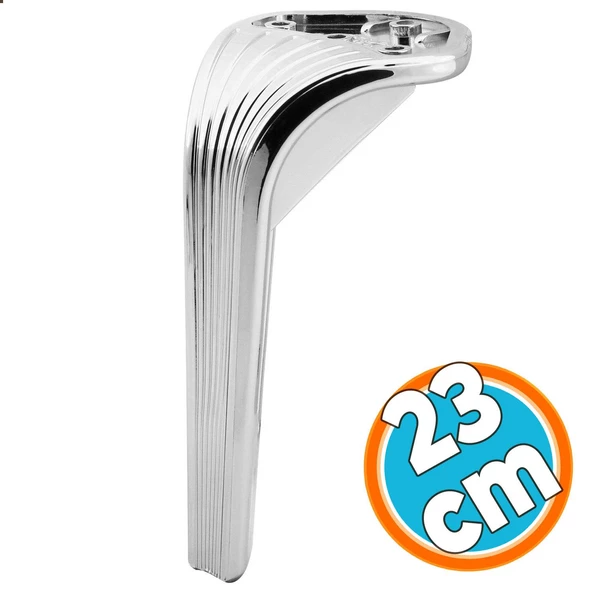 Mobilya Yükseltici Kanepe Sehpa TV Ünitesi Koltuk Ayağı 23 cm Parlak Krom Baza Ayak ürün görseli