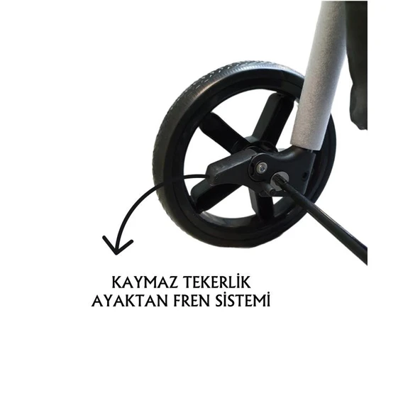 Tommy Evcil Hayvan Arabası 86x46x94,5cm Gri Max 15 Kg - Resim 3