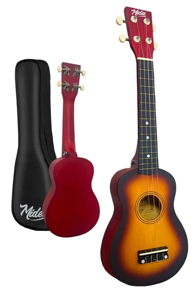 Midex UKX-233SB Sunburs Concert Ukulele (Askı Çanta Metod Pena) - 2