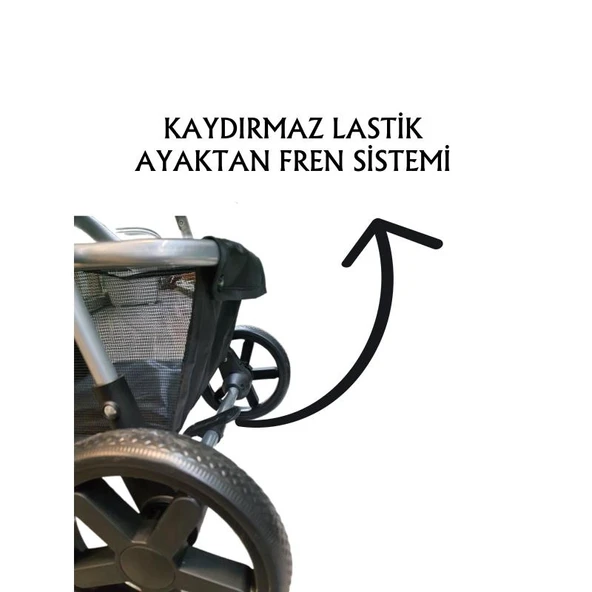 Tommy Evcil Hayvan Arabası 78x46x99,54cm Turkuaz Max 15 Kg - 5