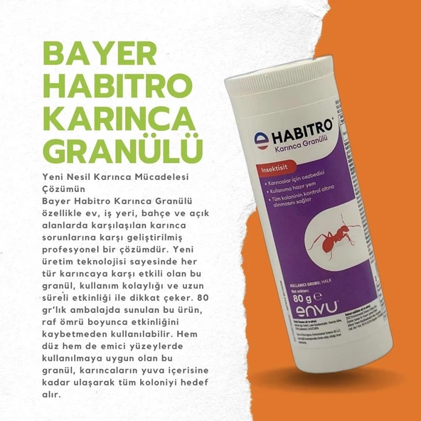 Bayer Habitro Karınca Granülü 80gr YENİ - 3