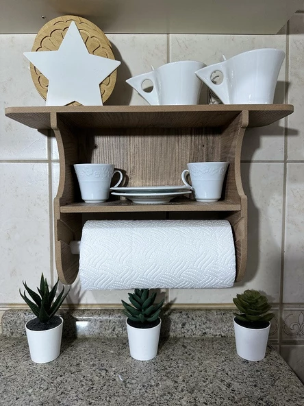 ElisGiftstore Mutfak Banyo Kağıt havluluk, Havlu Askısı, Telefon Rafı, Fincanlık, Kahve Köşesi, Baharatlık, Aksesuar Rafı, Yapışkanlı EH028 - 3