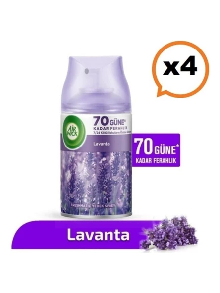 Air Wick Air Wick Oda Kokusu Makine Yedek Sprey Lavanta 250 ml X4 Adet