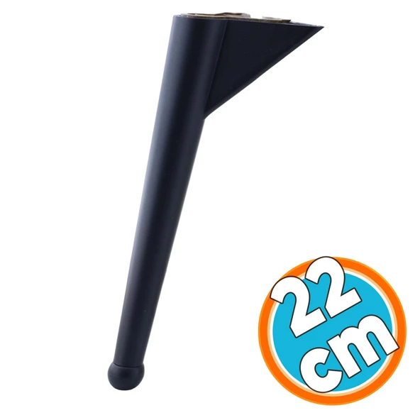 Mobilya Yükseltici Kanepe Sehpa TV Ünitesi Koltuk Ayağı 22 cm Siyah Baza Ayak ürün görseli