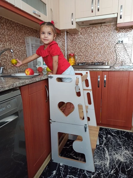 ElisGiftstore 3'ü Bir Arada, Mama Sandalyesi, Aktivasyon Ve Çalışma Masası, Öğrenme Kulesi Eh013 - 5