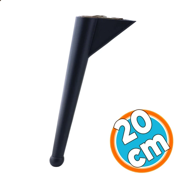 Mobilya Yükseltici Kanepe Sehpa TV Ünitesi Koltuk Ayağı 20 cm Siyah Baza Ayak ürün görseli