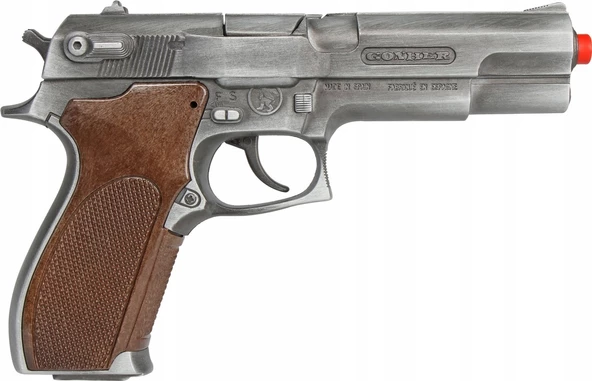 Poli̇ce Pi̇stol 8 Shots Old Si̇lver Oyuncak Metal Kapsül Patlatan Polis Tabancası - 2